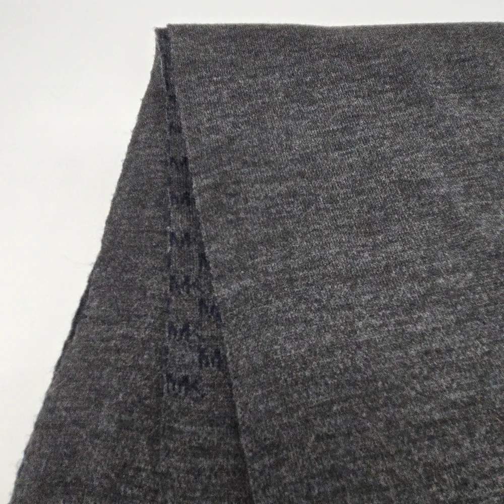 MICHAEL KORS LONG SCARF DARK GREY BLUE MK LOGO PRINT UNISEX MENSWEAR MENS OS